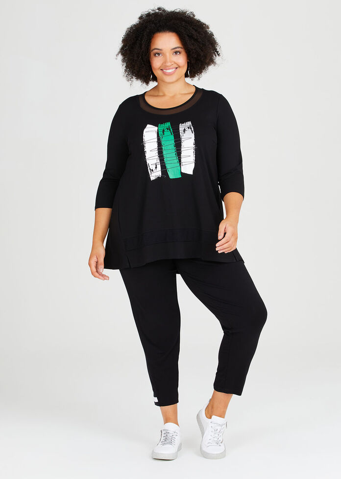 Hideaway Natural 3/4 Sleeve Top, , hi-res