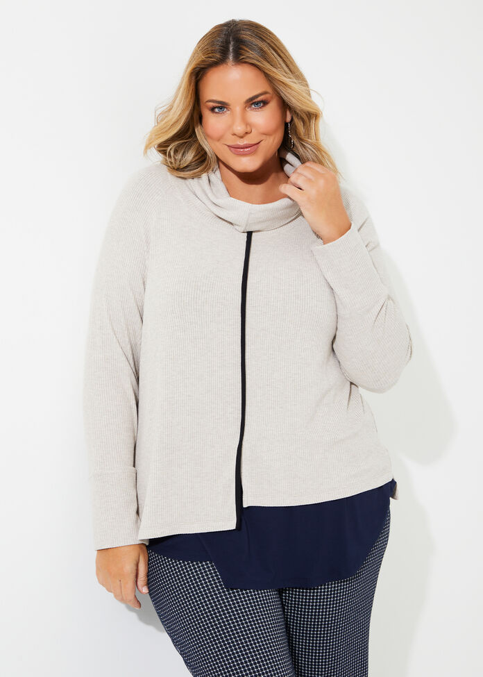 Shop Plus Size Natural Cozy Overtop in White | Taking Shape AU