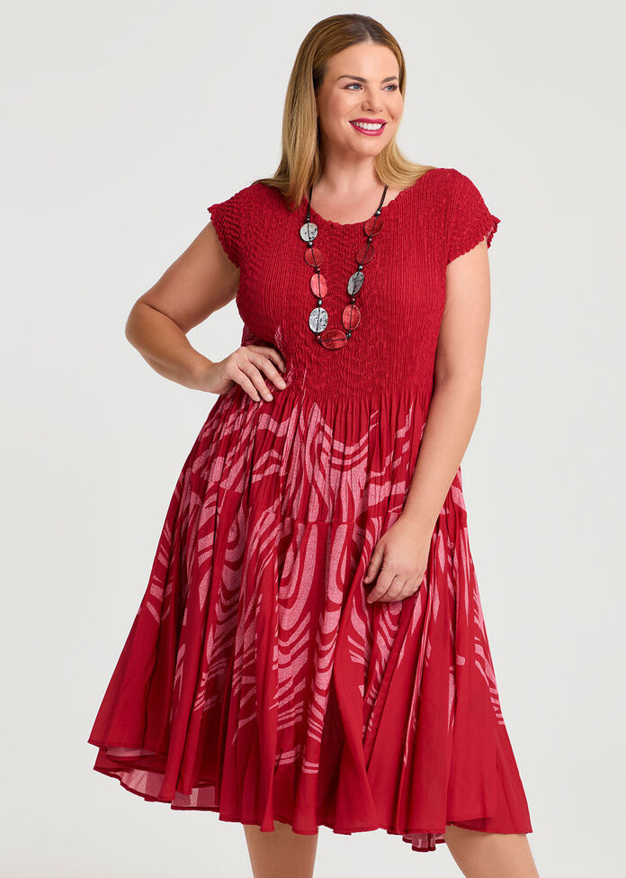 Plisse Circle Swing Dress, , hi-res