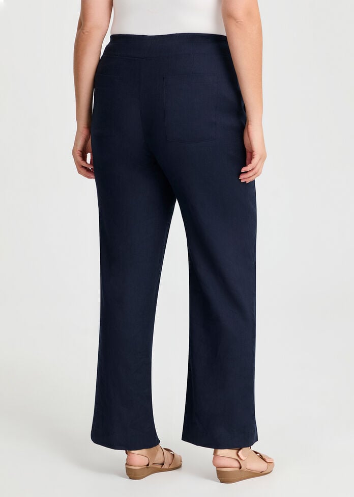 Tall Stretch Linen Bea Wide Pant, , hi-res