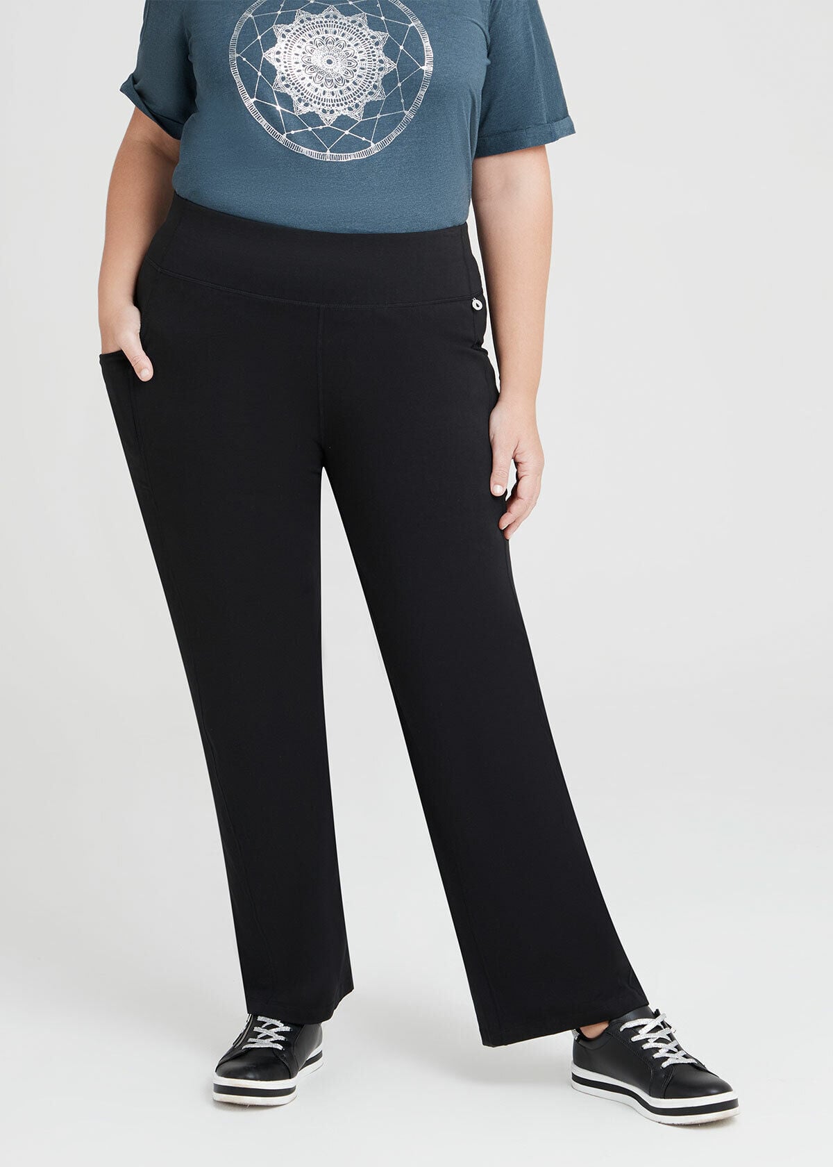 Shop Cotton Active Seam Yoga Pant in 