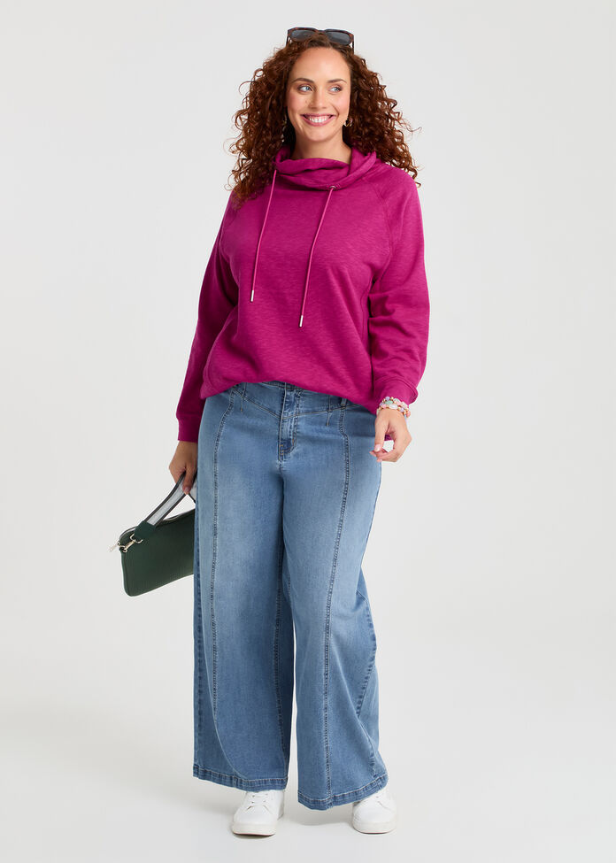 Drawstring Collar Sweat, , hi-res