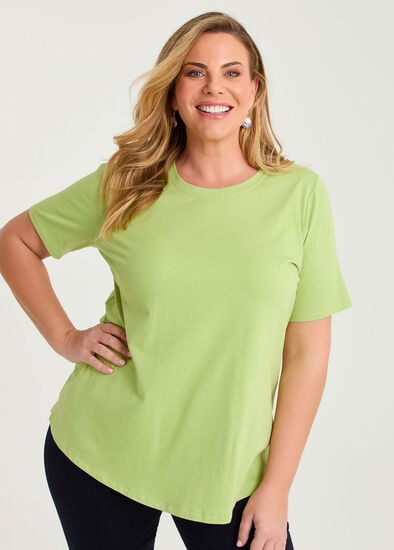 Plus Size Organic Cotton Crew Neck T-shirt