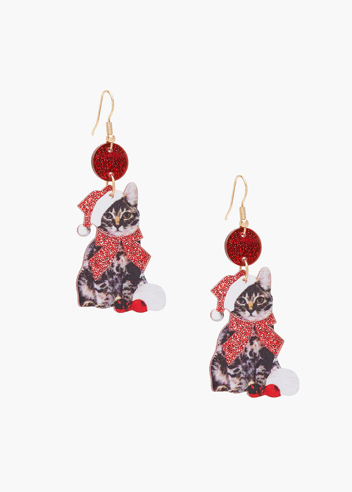 Christmas cat clearance earrings