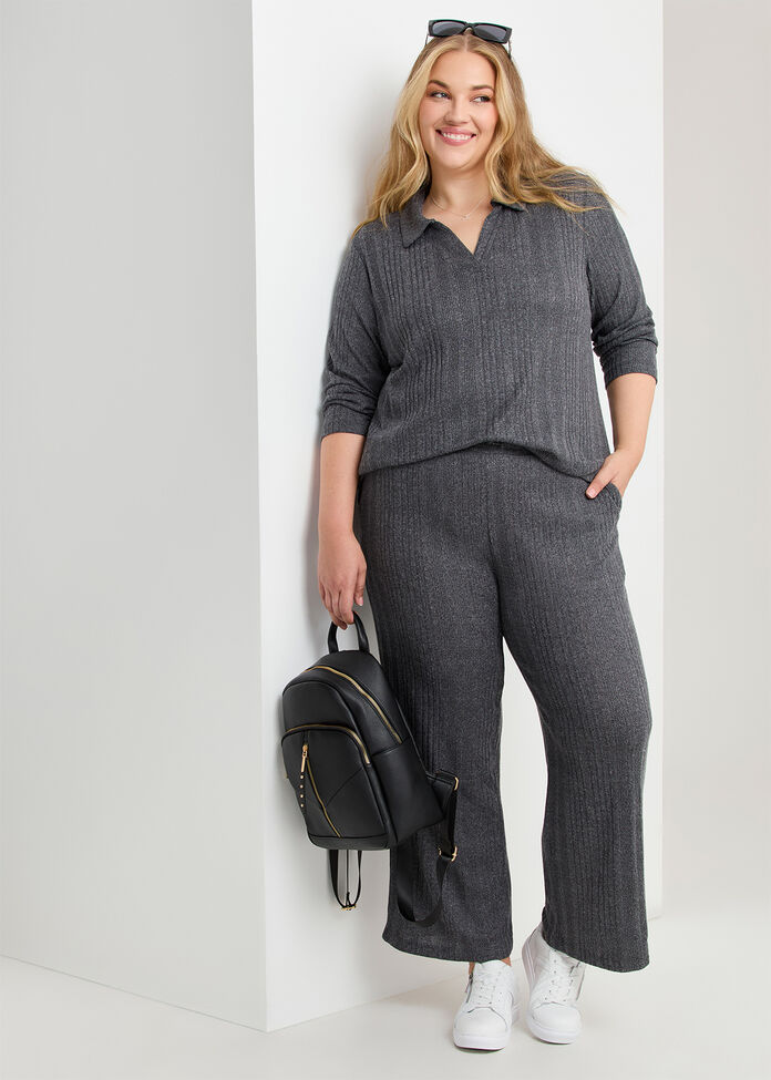 Cozy Rib Wide Leg Pant, , hi-res