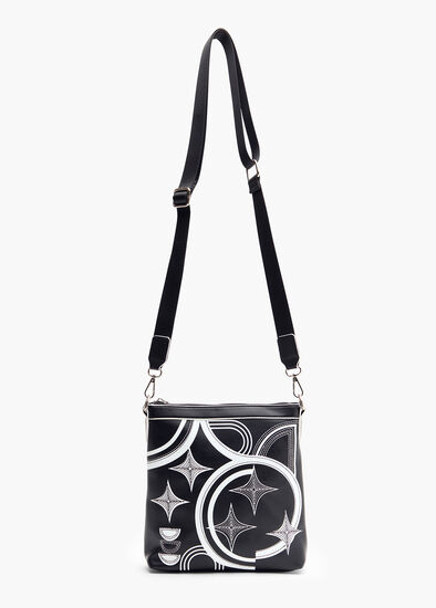 Geo Stitch Crossbody Bag