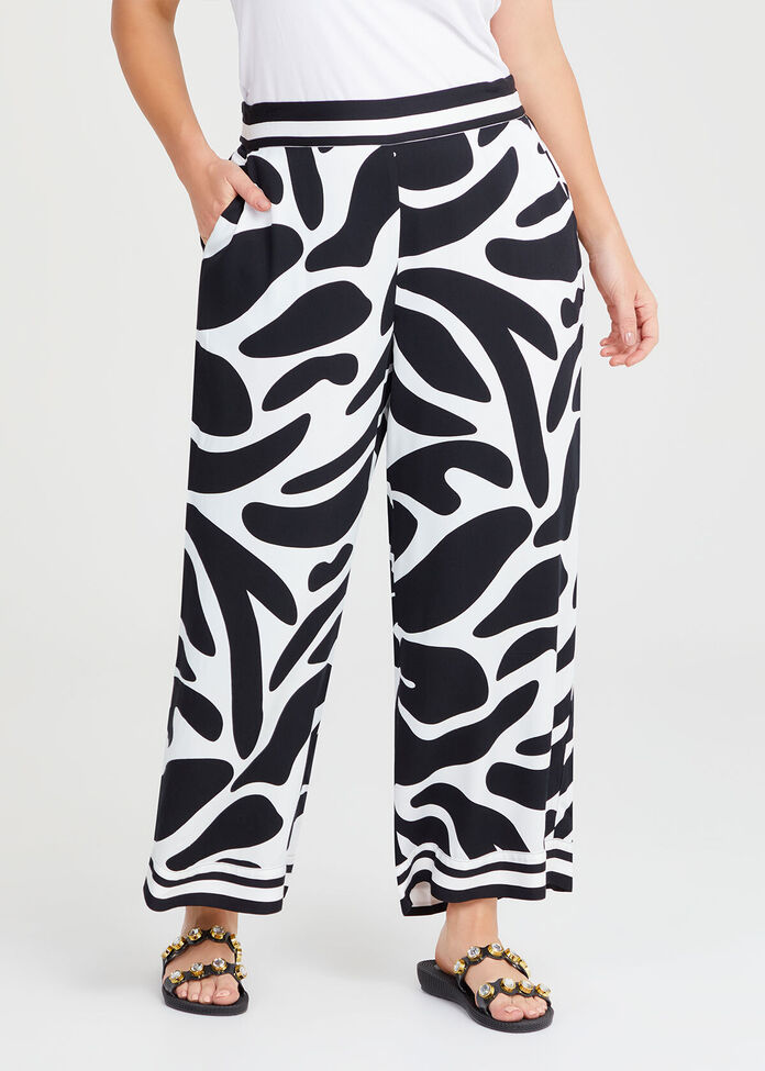 Natural Abstract Stripe Pant, , hi-res