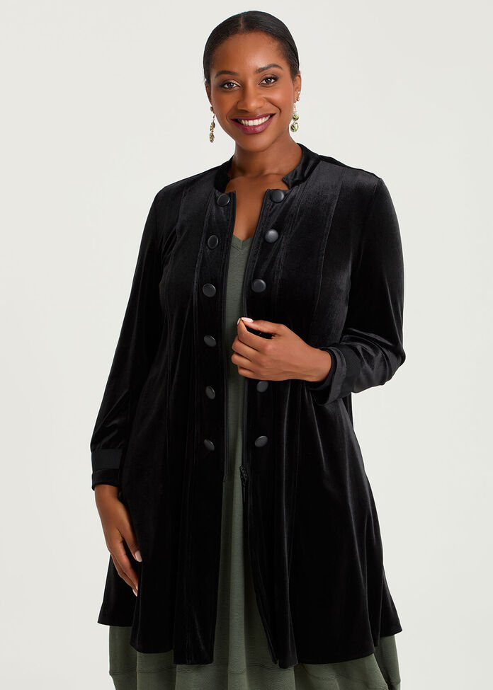 Velour Military Jacket, , hi-res