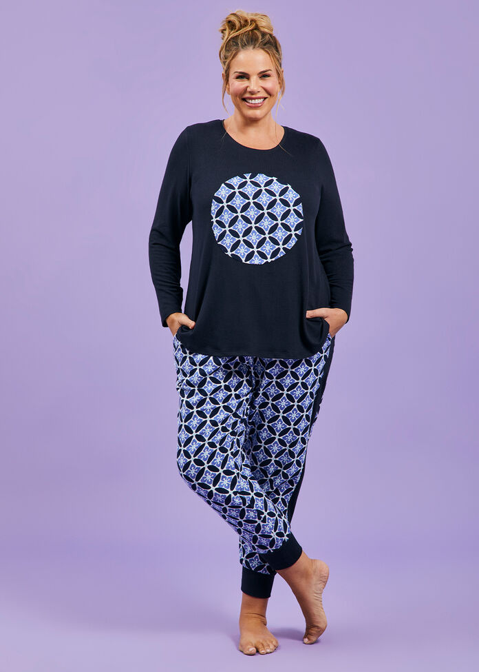 Flanelette Spliced Pyjama Pant, , hi-res