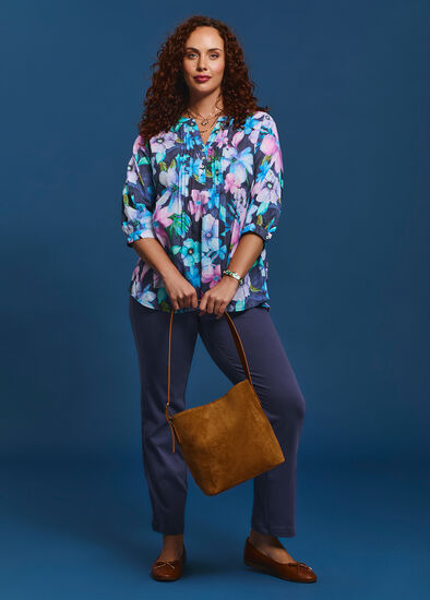 Plus Size Printed Floral Outfit