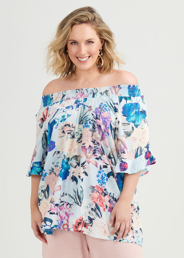 Ecovero Garden Floral Top, , hi-res