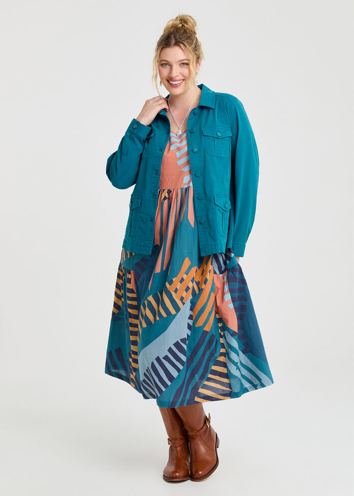 Lyocell Blend Casual Jacket, , hi-res