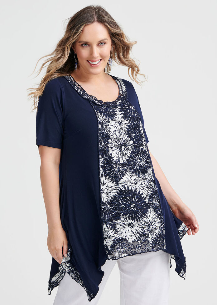 Shop Plus Size Madeline Lace Top in Print | Sizes 12-30 | Taking Shape AU