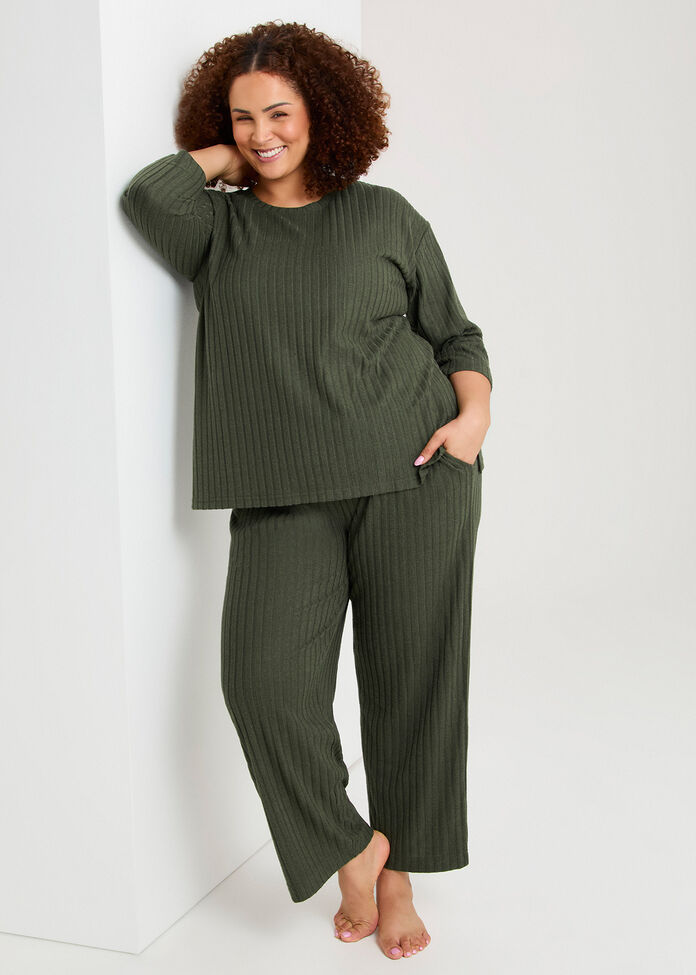 Cosy Rib Marle Lounge Top, , hi-res