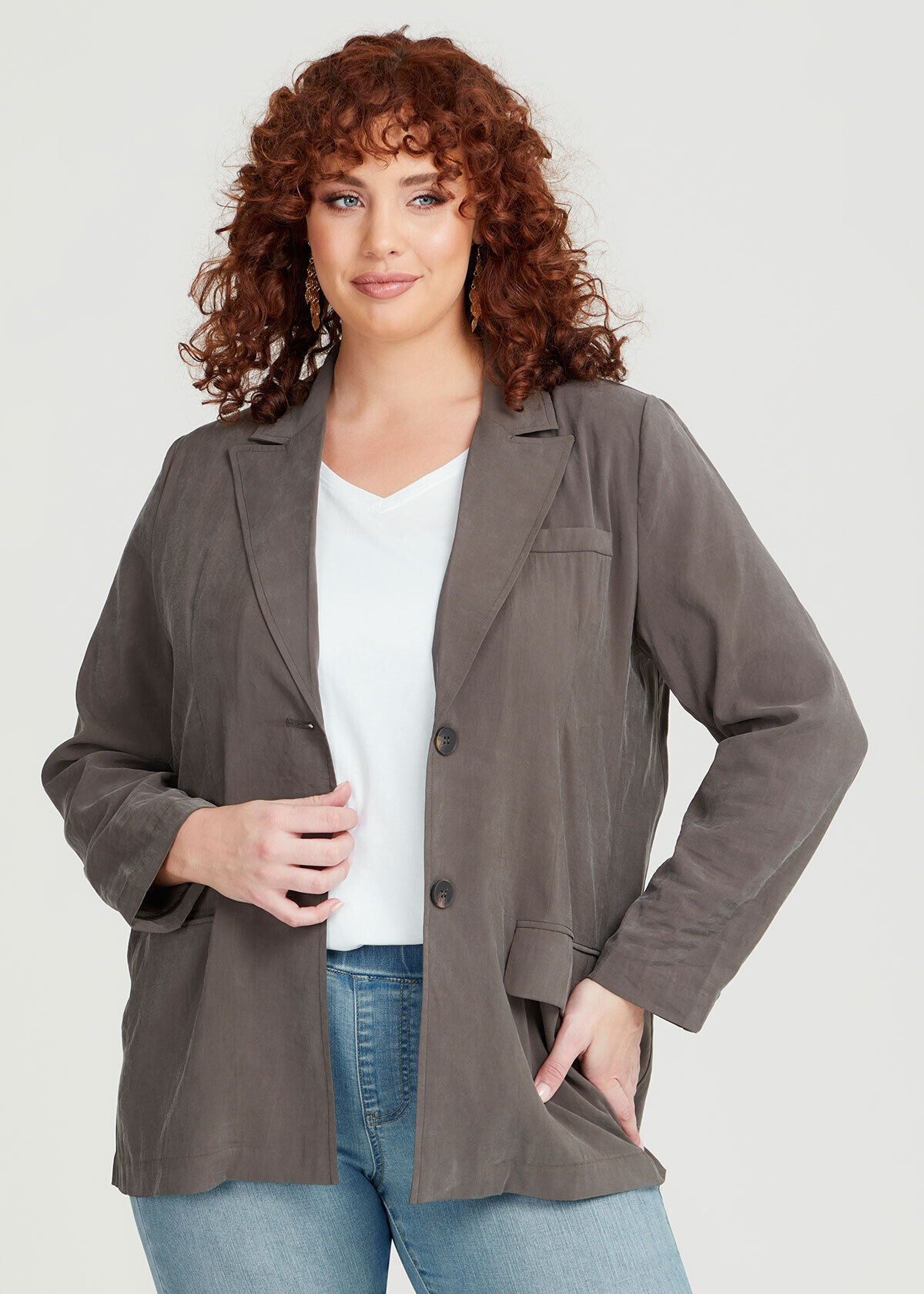 Green blazer womens plus size shop
