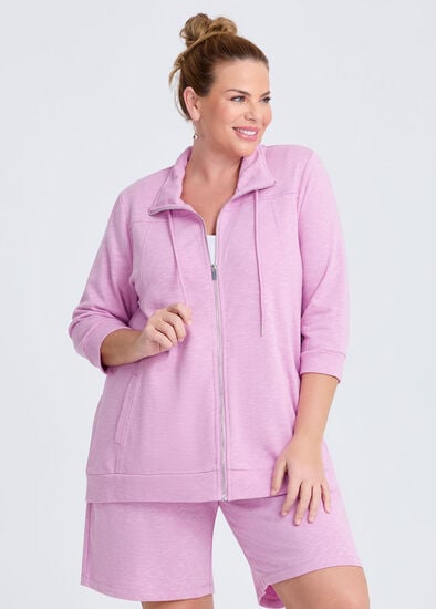 Plus Size Active Sweat Jacket
