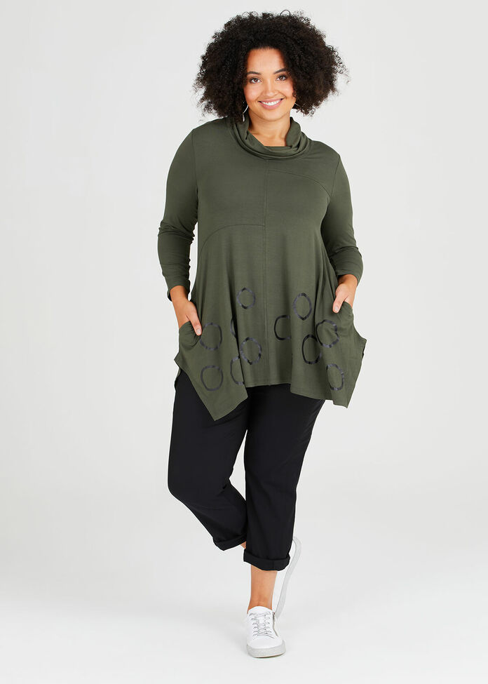 Shop Plus Size On The Move Natural Spot Top in Green | Taking Shape AU