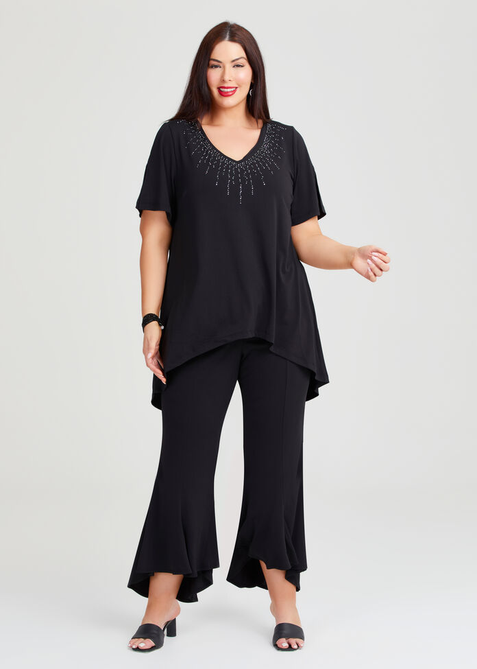Taylor Flared Hi Lo Event Pant, , hi-res