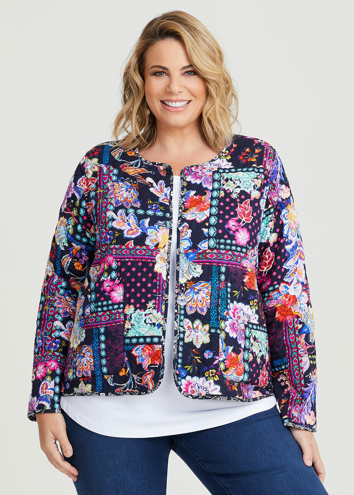 Plus size quilted pullover discount