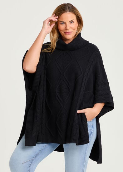 New Cable Relaxed Poncho