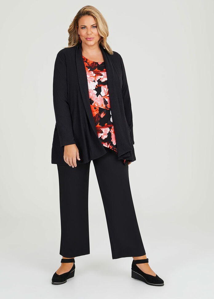 Racheal Ribbed Cardigan, , hi-res