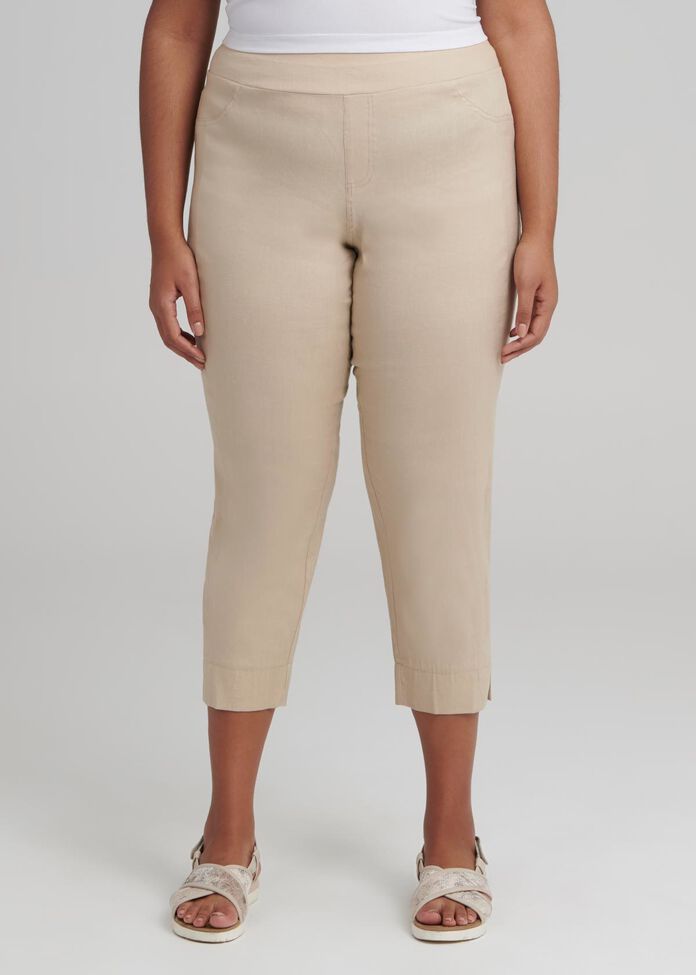 Linen Crop Pant, , hi-res