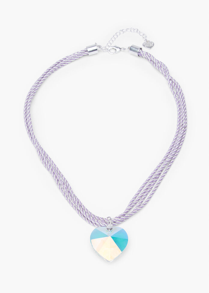 Short Heart Rope Necklace, , hi-res