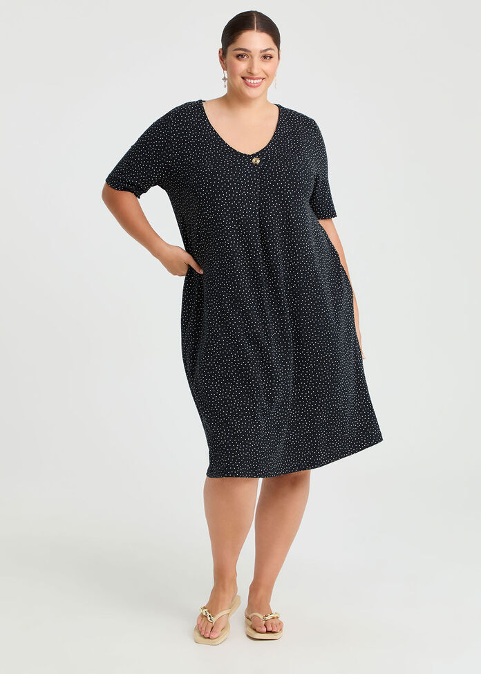 Dylan Spot Dress, , hi-res