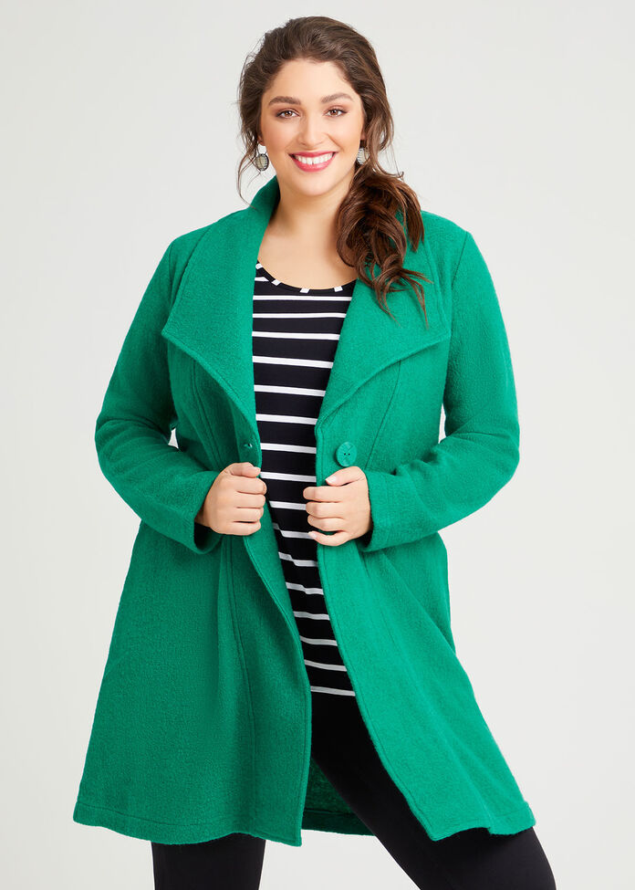 Morgan Boiled Wool Coat, , hi-res