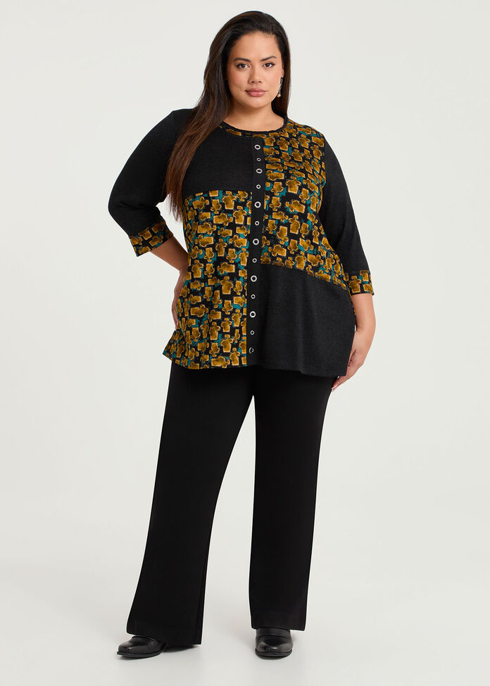 Jacquard Spliced Snug Tunic, , hi-res