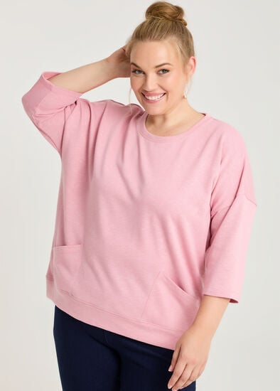 Plus Size Patch Pocket Sweat