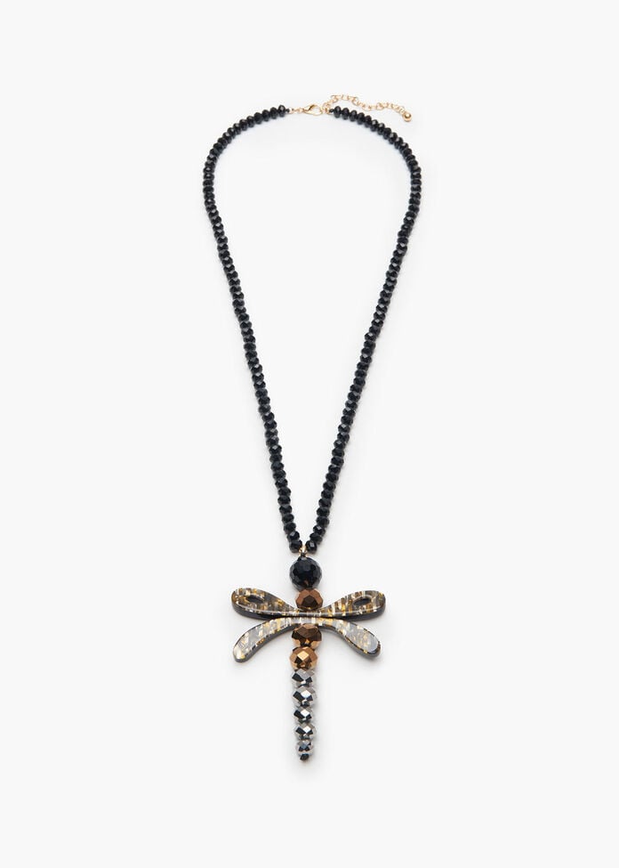Crystal Dragonfly Necklace, , hi-res