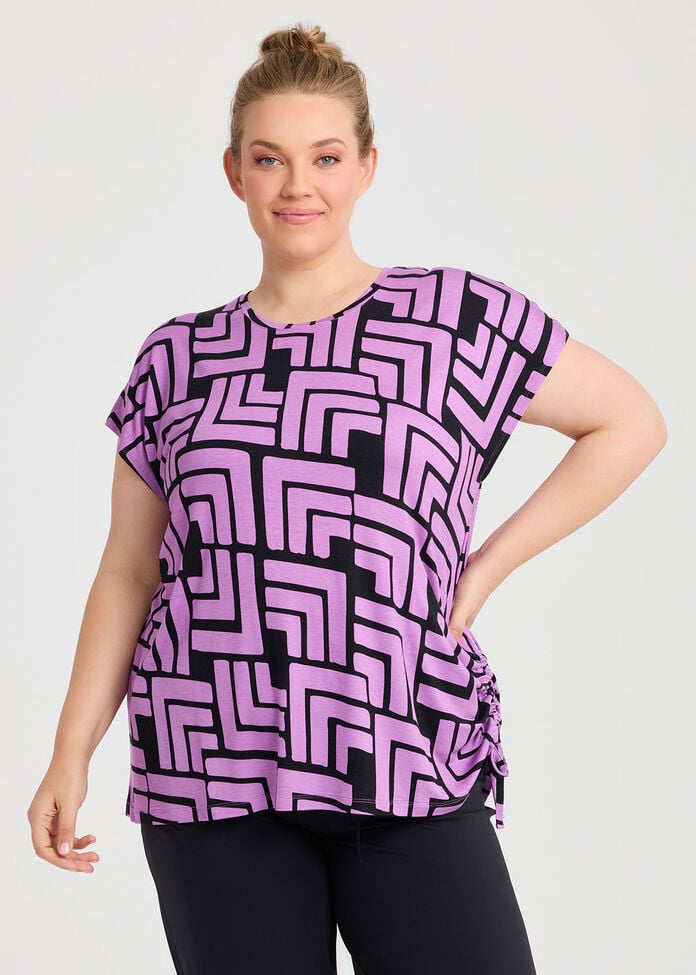Bamboo Ruched Active T-shirt, , hi-res