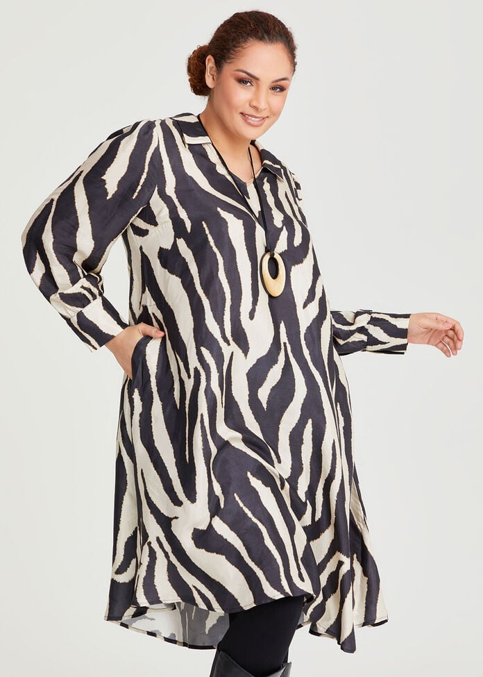 Natural Zebra Brighter Days Dress, , hi-res
