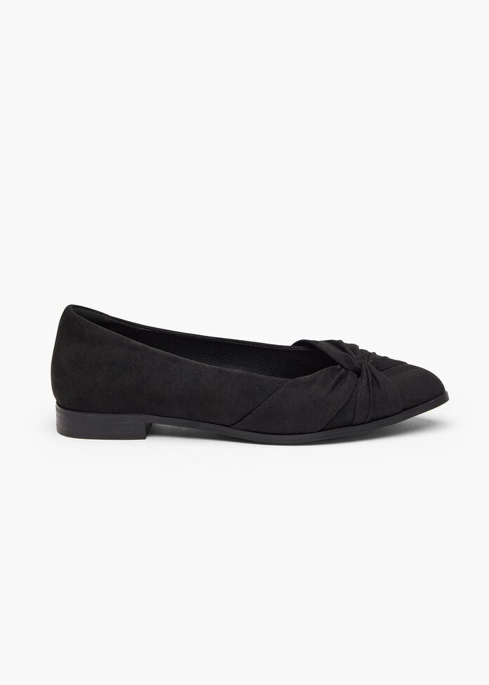 Ruched Flat Shoe, , hi-res