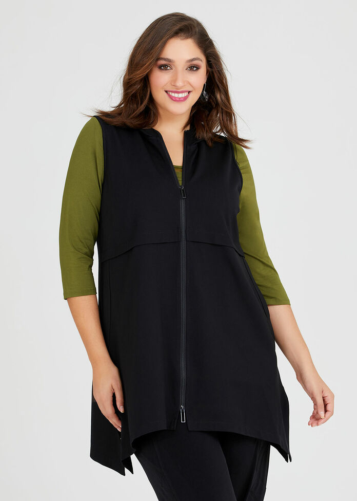 Shop Plus Size Ponte Fusion Vest in Black | Sizes 12-30 | Taking Shape AU