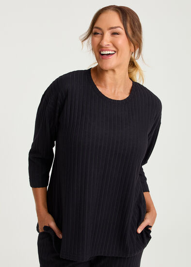 Plus Size Cosy Rib Lounge Top