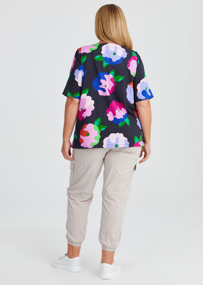 Citrus Bloom Oversized Shirt – Printed Cotton