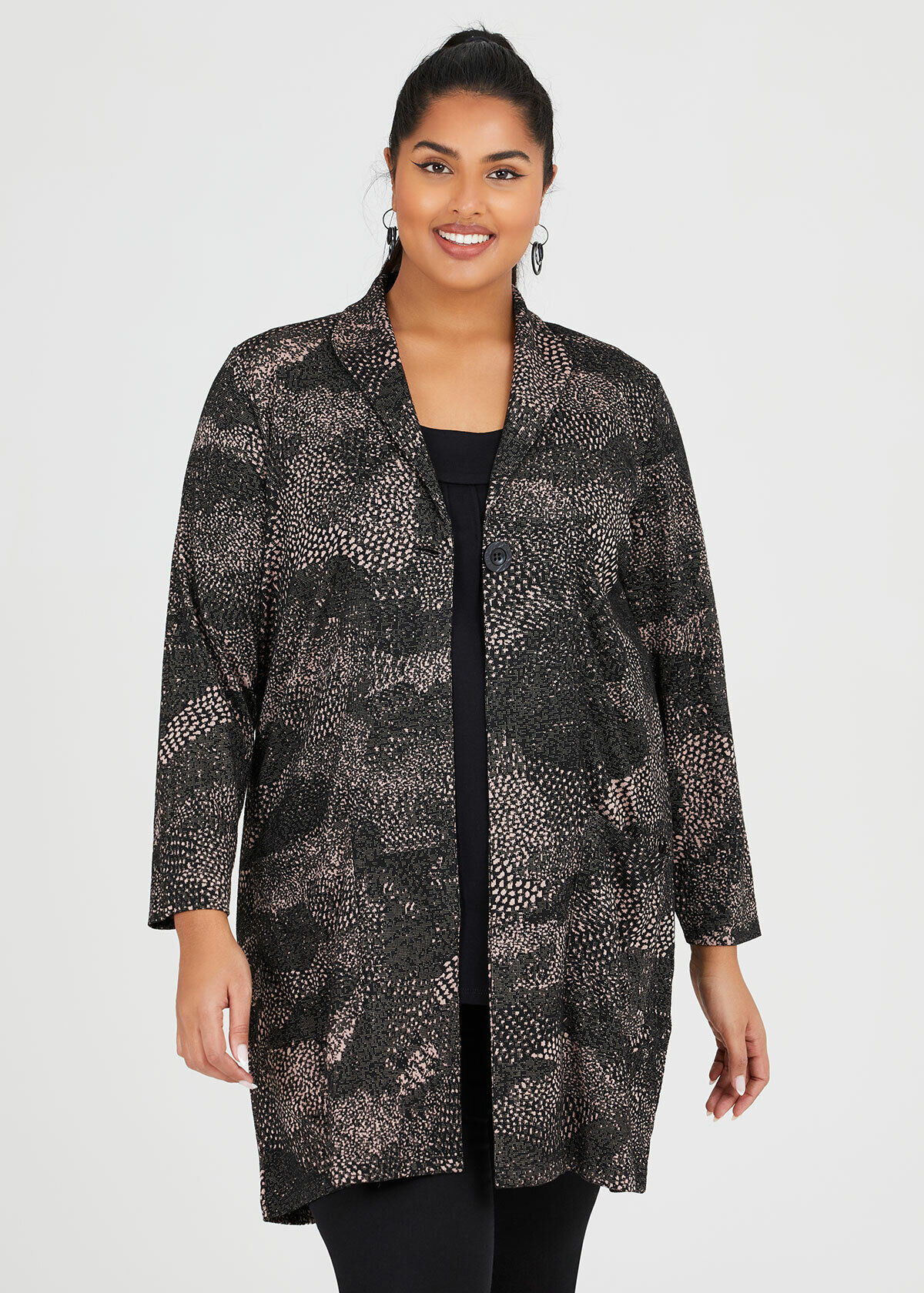 plus size knit coat