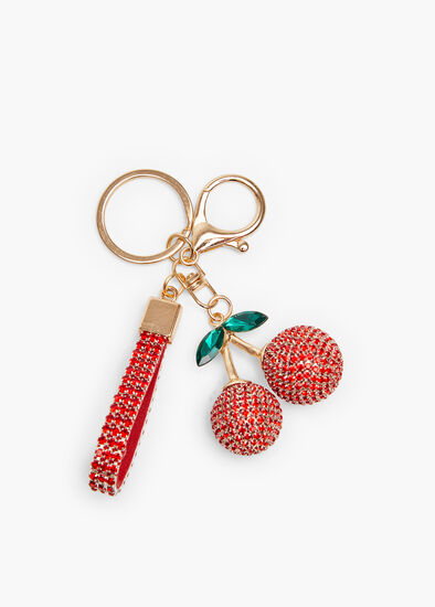 Bling Cherry Bag Charm