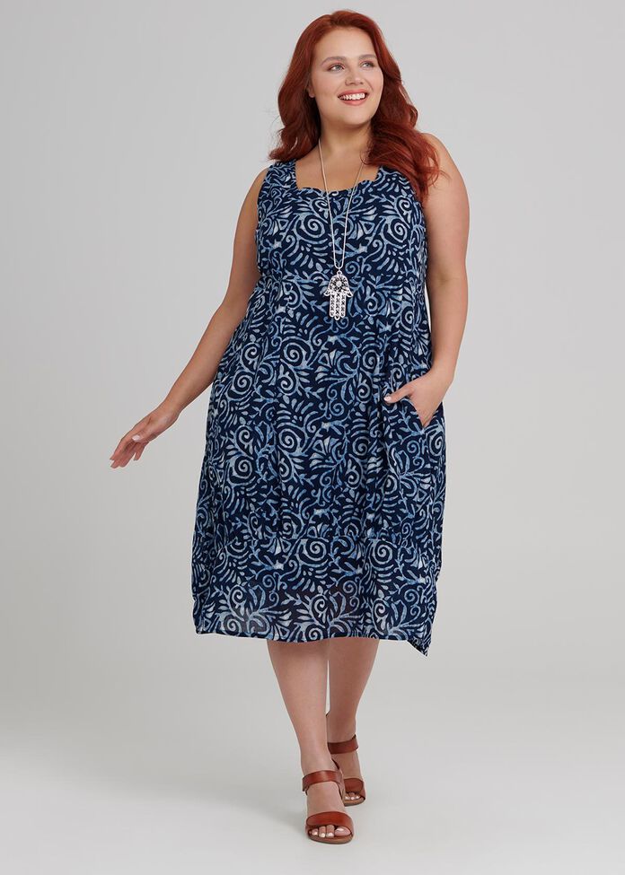Petite Shibori Dress, , hi-res
