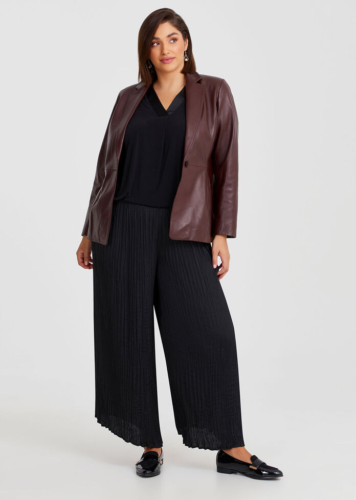 Leather Elsie Blazer, , hi-res