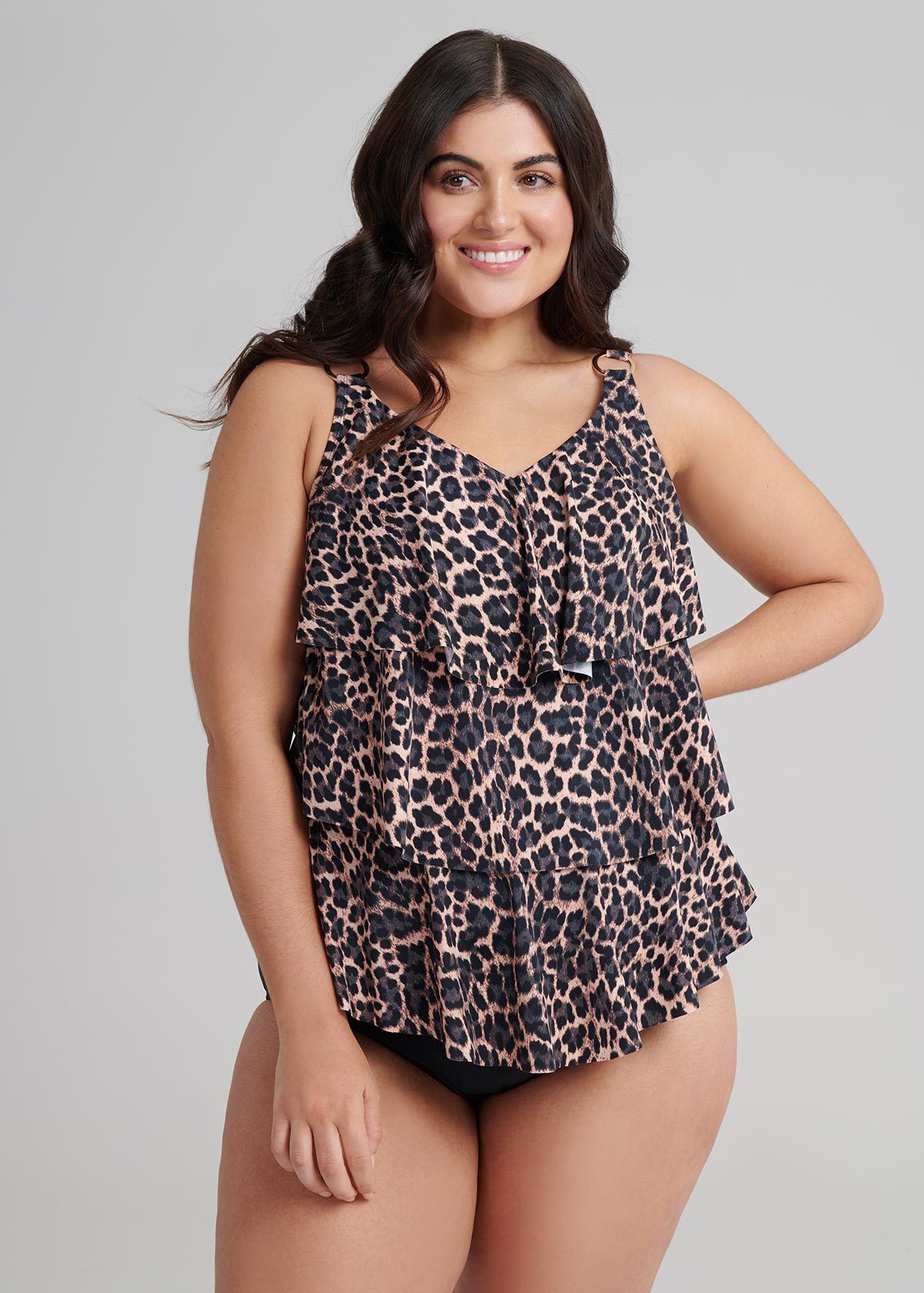 Plus size leopard tankini deals