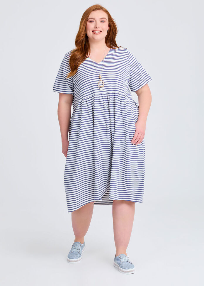 Sabina Stripe Dress, , hi-res
