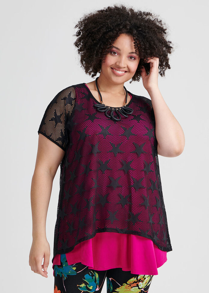 Shop Stars In Your Eyes Top in Black, Sizes 12-30 | Taking Shape AU