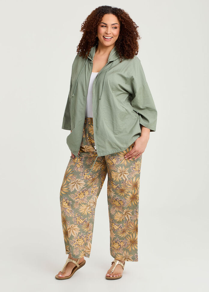 Cotton Linen Hood Jacket, , hi-res