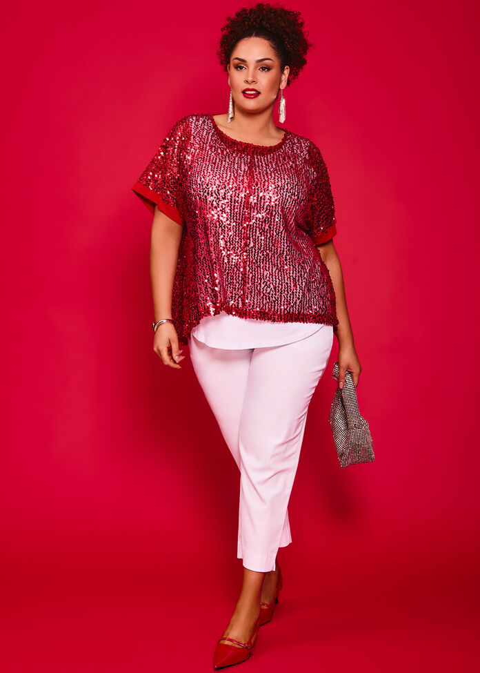 Red Sequins Outfit, , hi-res