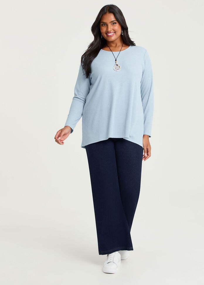 Rib Back Button Detail Top, , hi-res