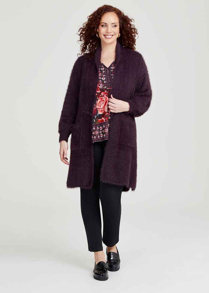 Fluffy Knit Cosy Cardigan, , hi-res