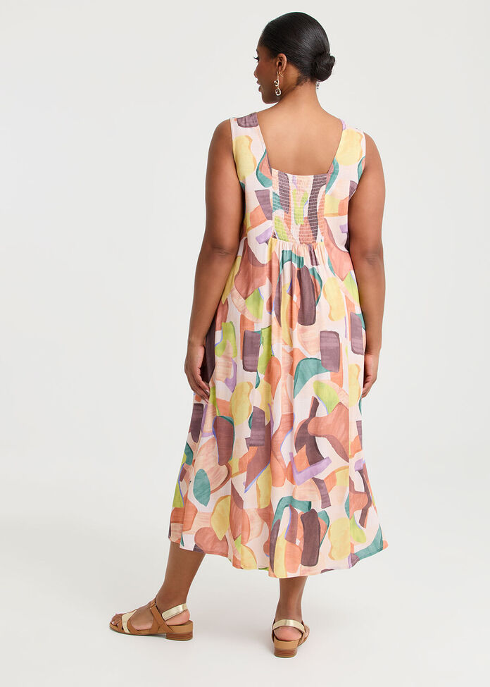Natural Leilani Sleeveless Dress, , hi-res